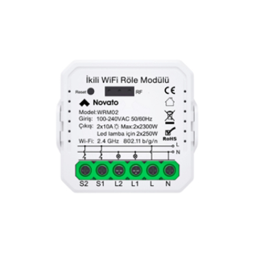 WiFi Çift Çıkışlı Röle